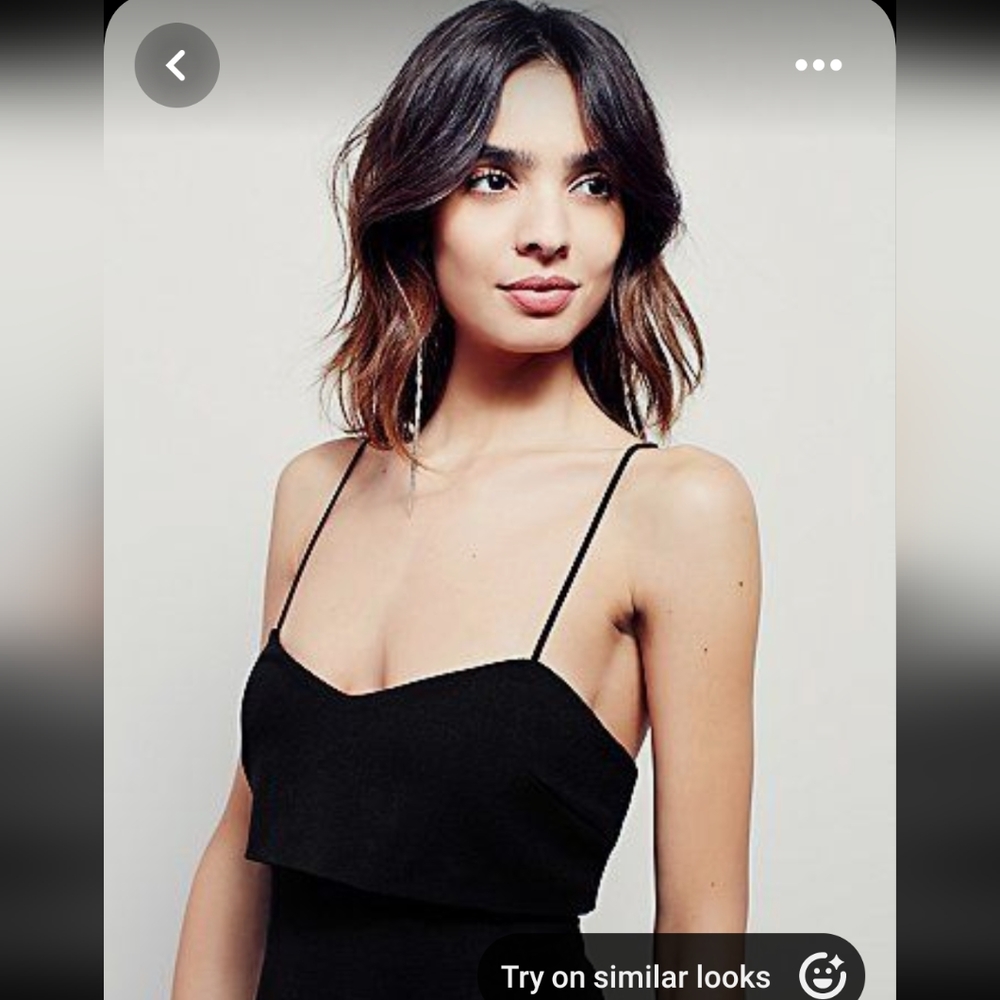 Free People Wavebreak Cross Cross Strap Black Evening Dress Size M
